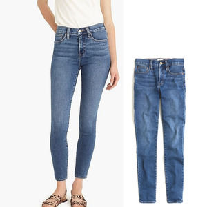 J. Crew 9" High-rise Jeggings In Medium Blue Soft Wash Stretch Knit Size 25